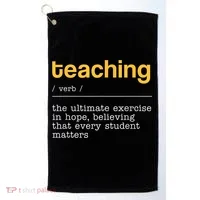 Teaching Dictionary Definition Teacher Motivational Golf Towel thumb 0