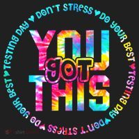 Tie Dye Don't Stress Do Your Best You Got This Test Day Women's Sweatshirt thumb 2