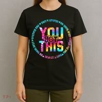 Tie Dye Don't Stress Do Your Best You Got This Test Day T-Shirt thumb 4