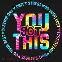Tie Dye Don't Stress Do Your Best You Got This Test Day Women's Hoodie thumb 2