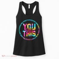 Tie Dye Don't Stress Do Your Best You Got This Test Day Women's Tank Top thumb 0