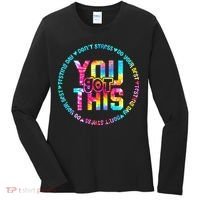 Tie Dye Don't Stress Do Your Best You Got This Test Day Women's Long Sleeve Shirt thumb 0