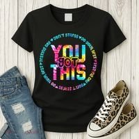 Tie Dye Don't Stress Do Your Best You Got This Test Day Women's T-Shirt thumb 3