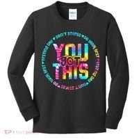 Tie Dye Don't Stress Do Your Best You Got This Test Day Kids Long Sleeve Shirt thumb 0