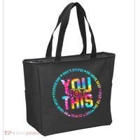 Tie Dye Don't Stress Do Your Best You Got This Test Day Tote Bag thumb 2