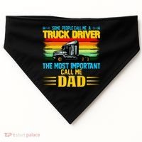 Truck Driver Dad Gift USA-Made Doggie Bandana thumb 0