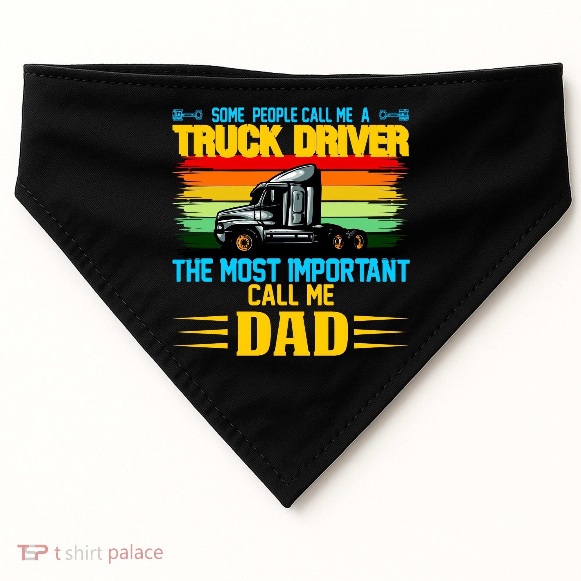 Truck Driver Dad Gift USA-Made Doggie Bandana