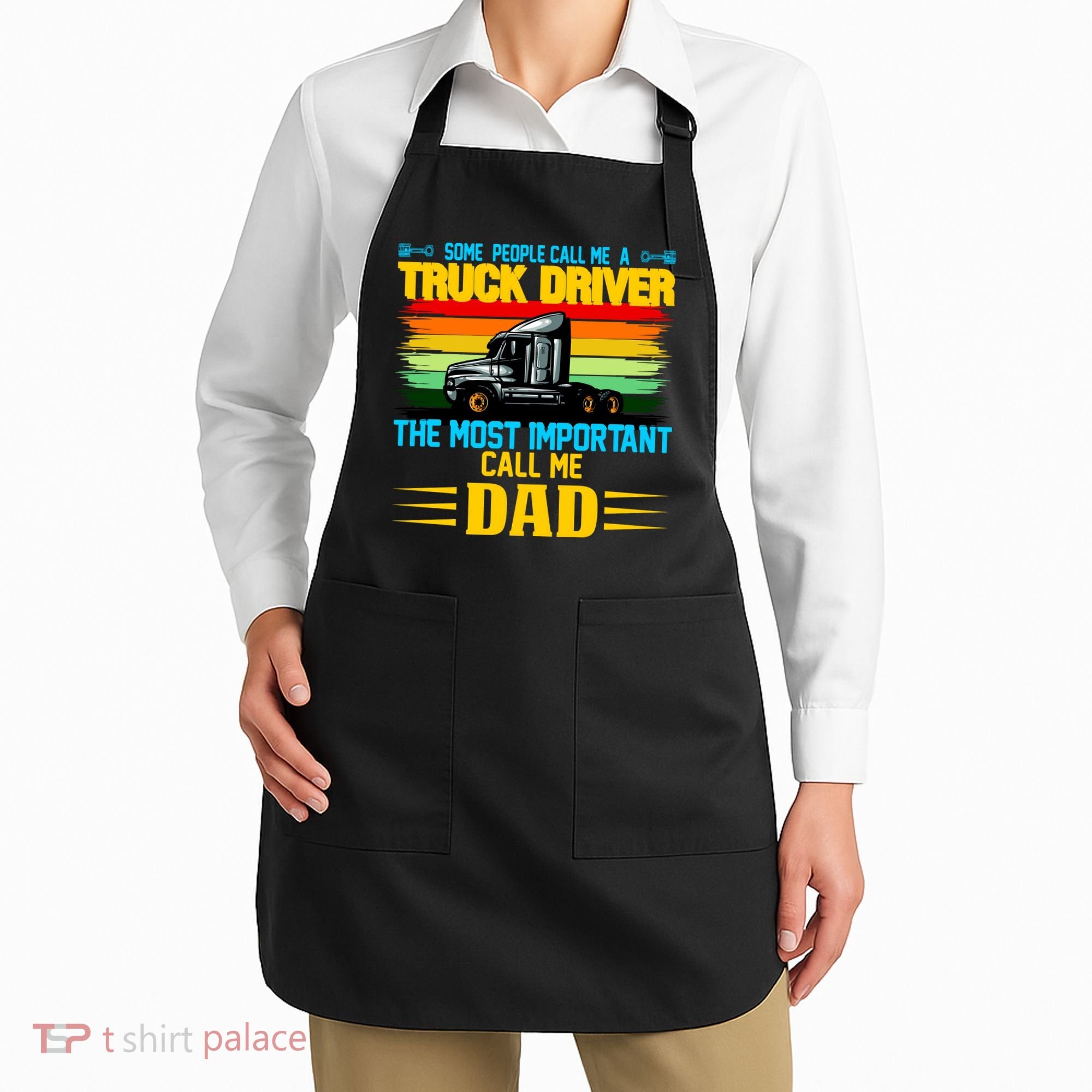 Truck Driver Dad Gift Apron