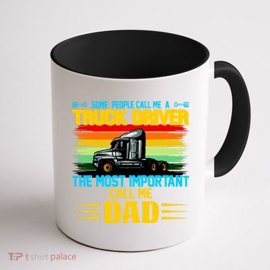 Truck Driver Dad Gift Coffee Mug back