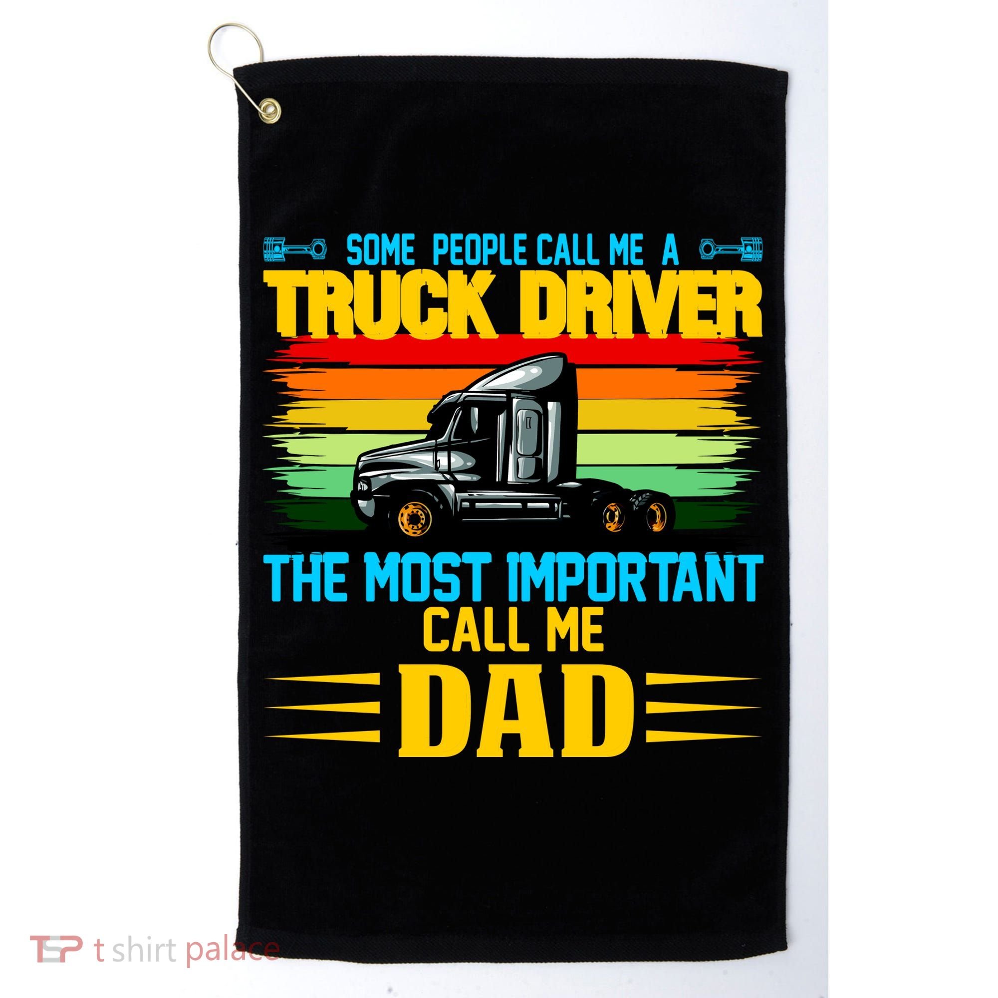 Truck Driver Dad Gift Golf Towel