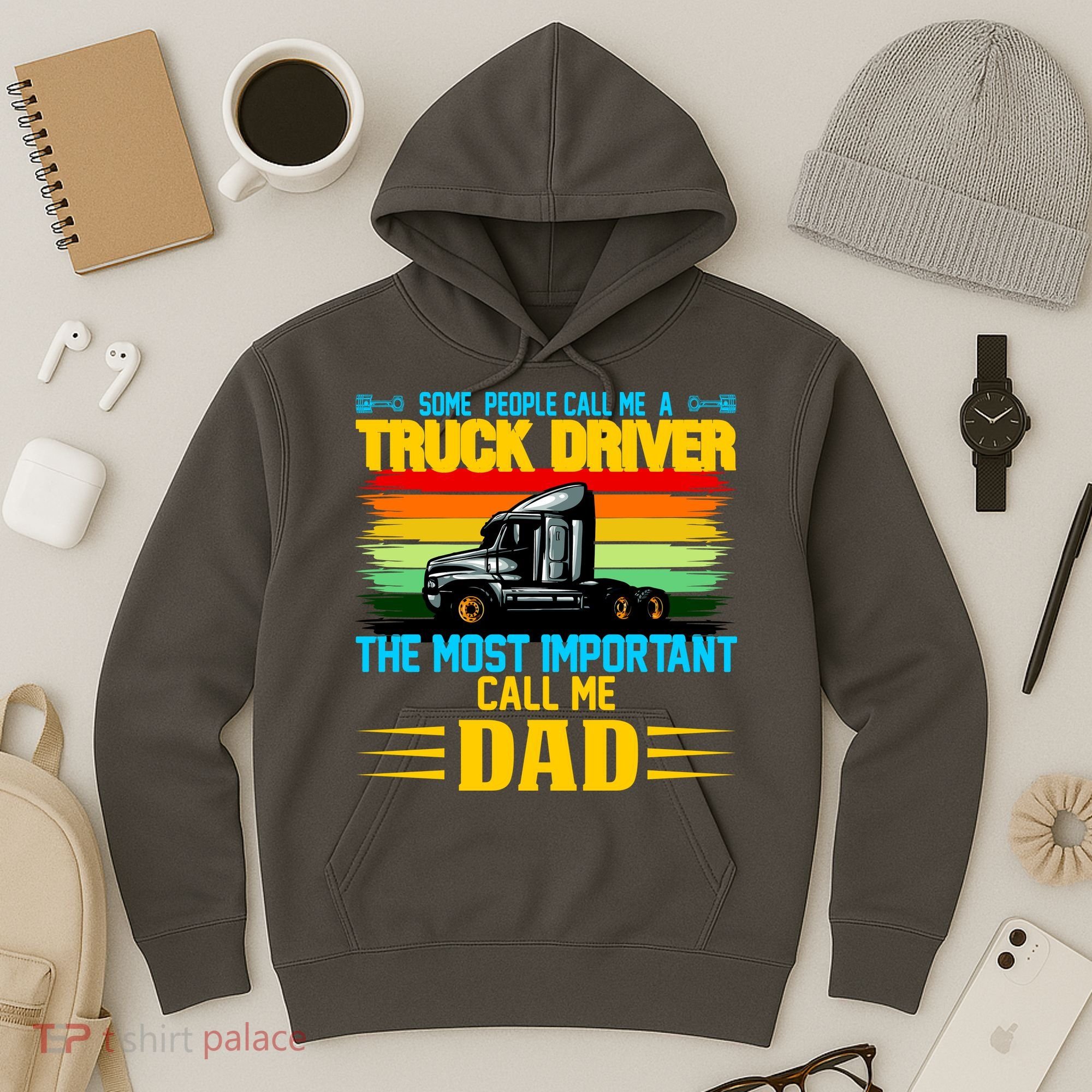 Truck Driver Dad Gift Hoodie
