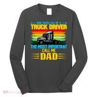 Truck Driver Dad Gift Long Sleeve Shirt thumb 0