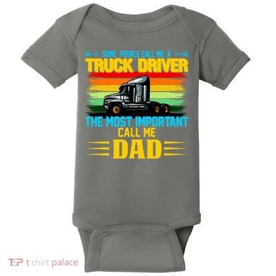 Truck Driver Dad Gift Baby Bodysuit