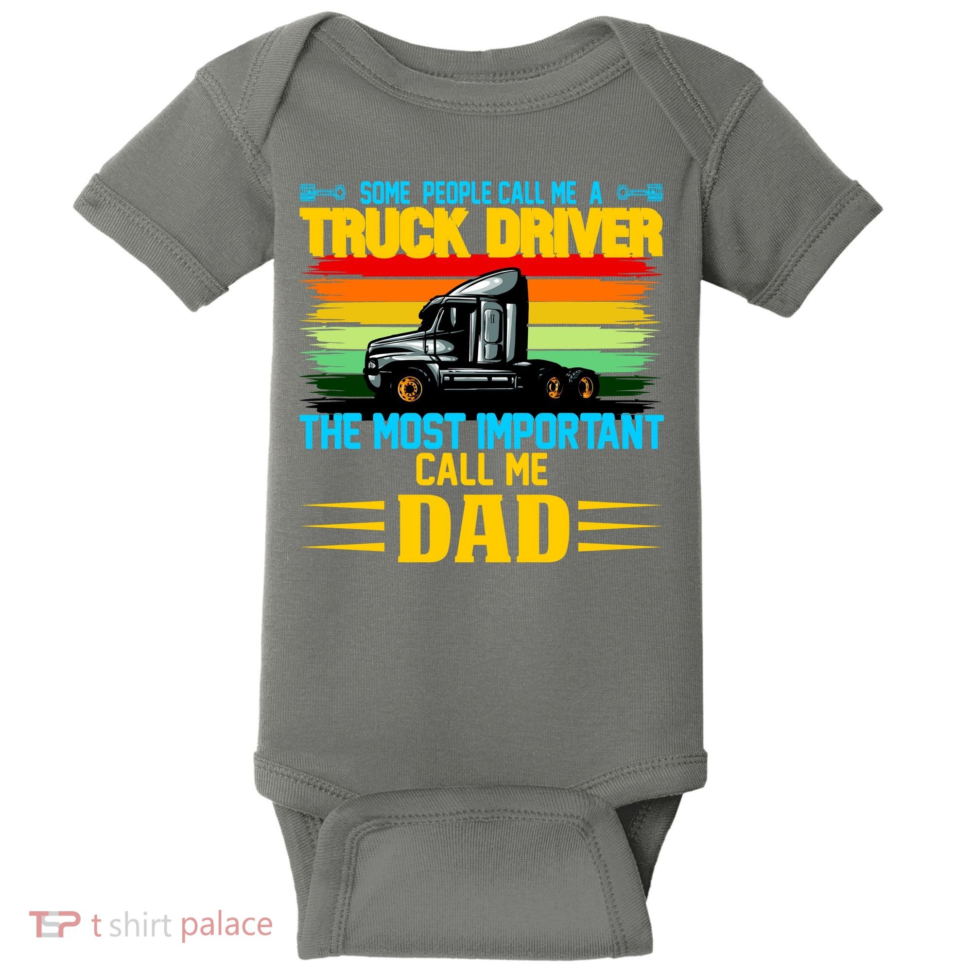 Truck Driver Dad Gift Baby Bodysuit