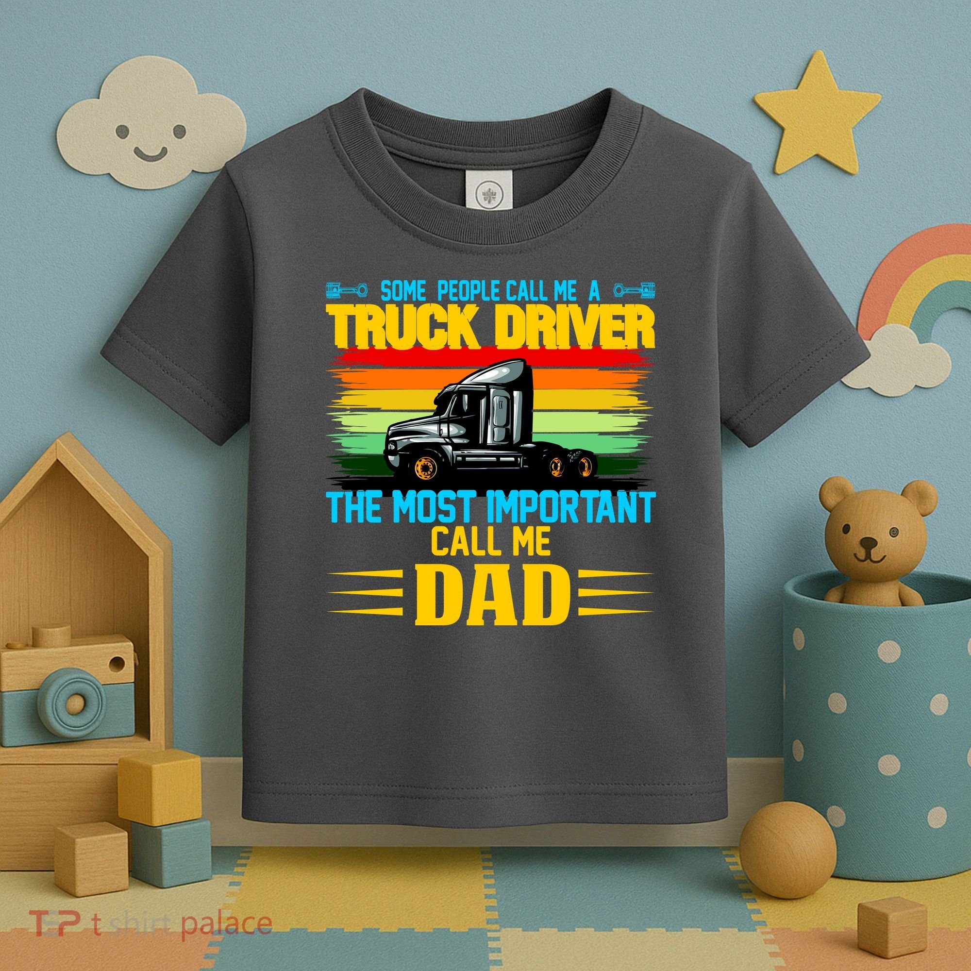 Truck Driver Dad Gift Toddler T-Shirt