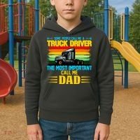 Truck Driver Dad Gift Kids Hoodie thumb 2