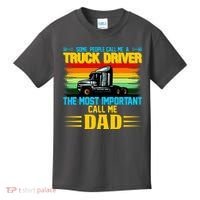 Truck Driver Dad Gift Kids T-Shirt thumb 0