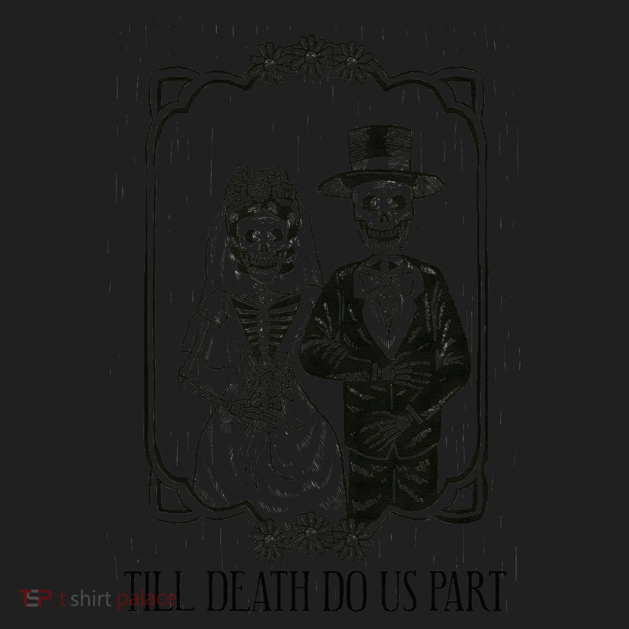 Till Death Do Us Part Skeleton Wedding Couple Valentines Day Beanie