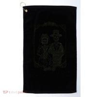 Till Death Do Us Part Skeleton Wedding Couple Valentines Day Golf Towel thumb 0