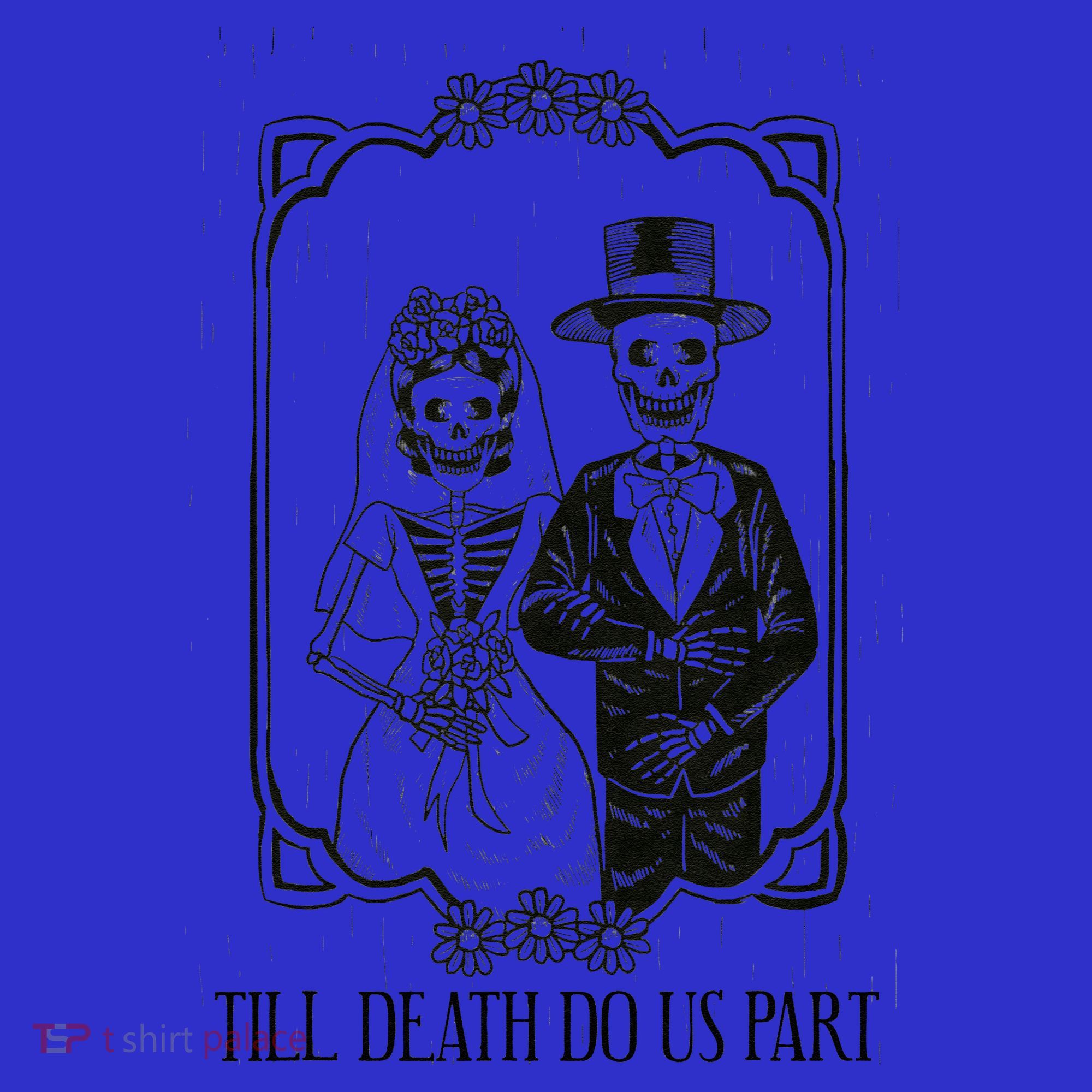 Till Death Do Us Part Skeleton Wedding Couple Valentines Day Button