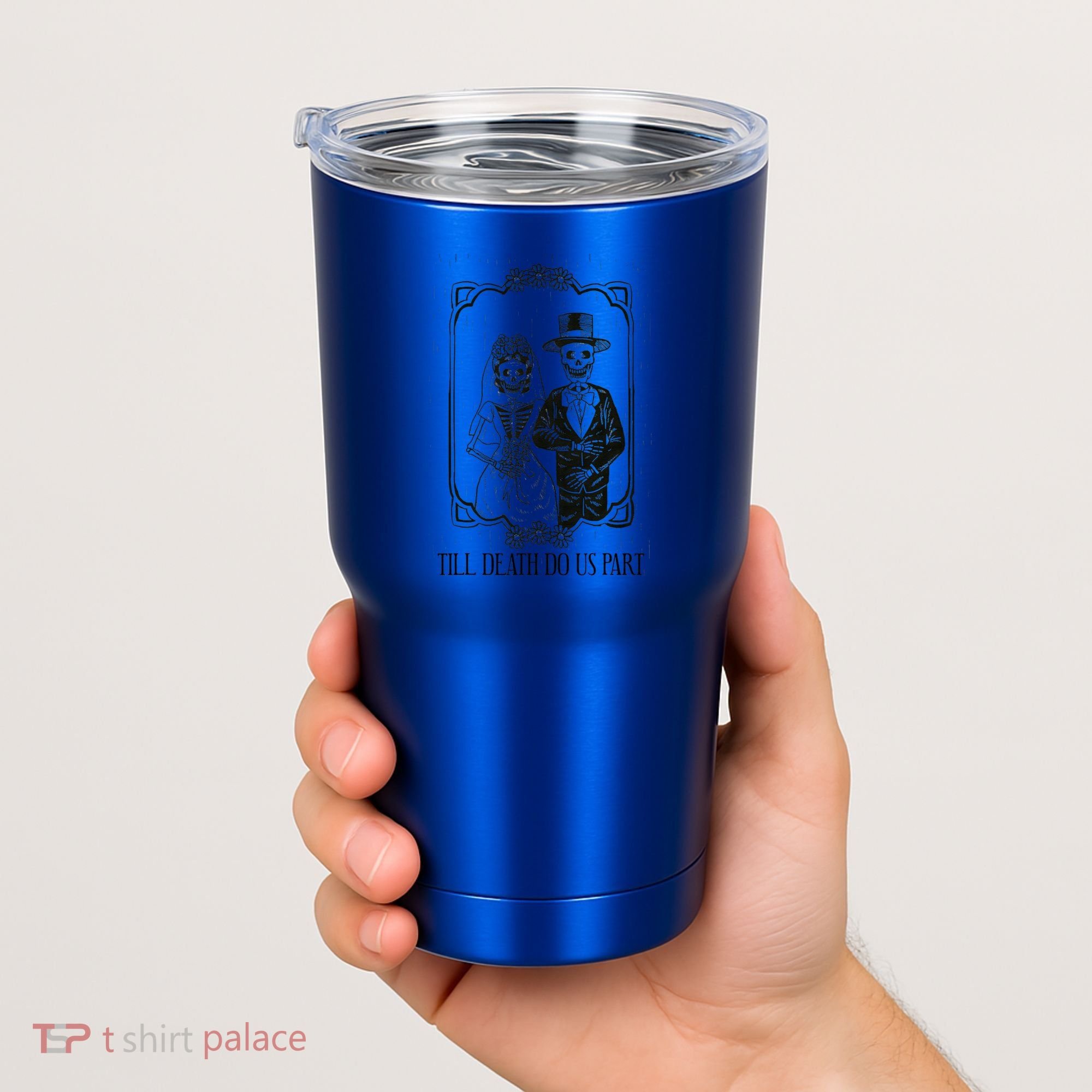 Till Death Do Us Part Skeleton Wedding Couple Valentines Day Tumbler