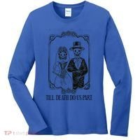 Till Death Do Us Part Skeleton Wedding Couple Valentines Day Women's Long Sleeve Shirt thumb 0