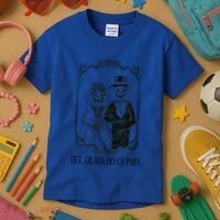 Till Death Do Us Part Skeleton Wedding Couple Valentines Day Kids T-Shirt thumb 3