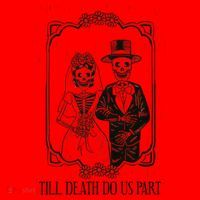 Till Death Do Us Part Skeleton Wedding Couple Valentines Day Santa Hat thumb 1