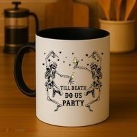 Till Death Do Us Party Skeleton Bridesmaid Bachelorette Coffee Mug thumb 4