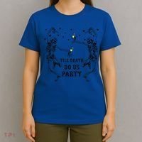 Till Death Do Us Party Skeleton Bridesmaid Bachelorette T-Shirt thumb 4