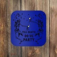 Till Death Do Us Party Skeleton Bridesmaid Bachelorette Coaster thumb 0