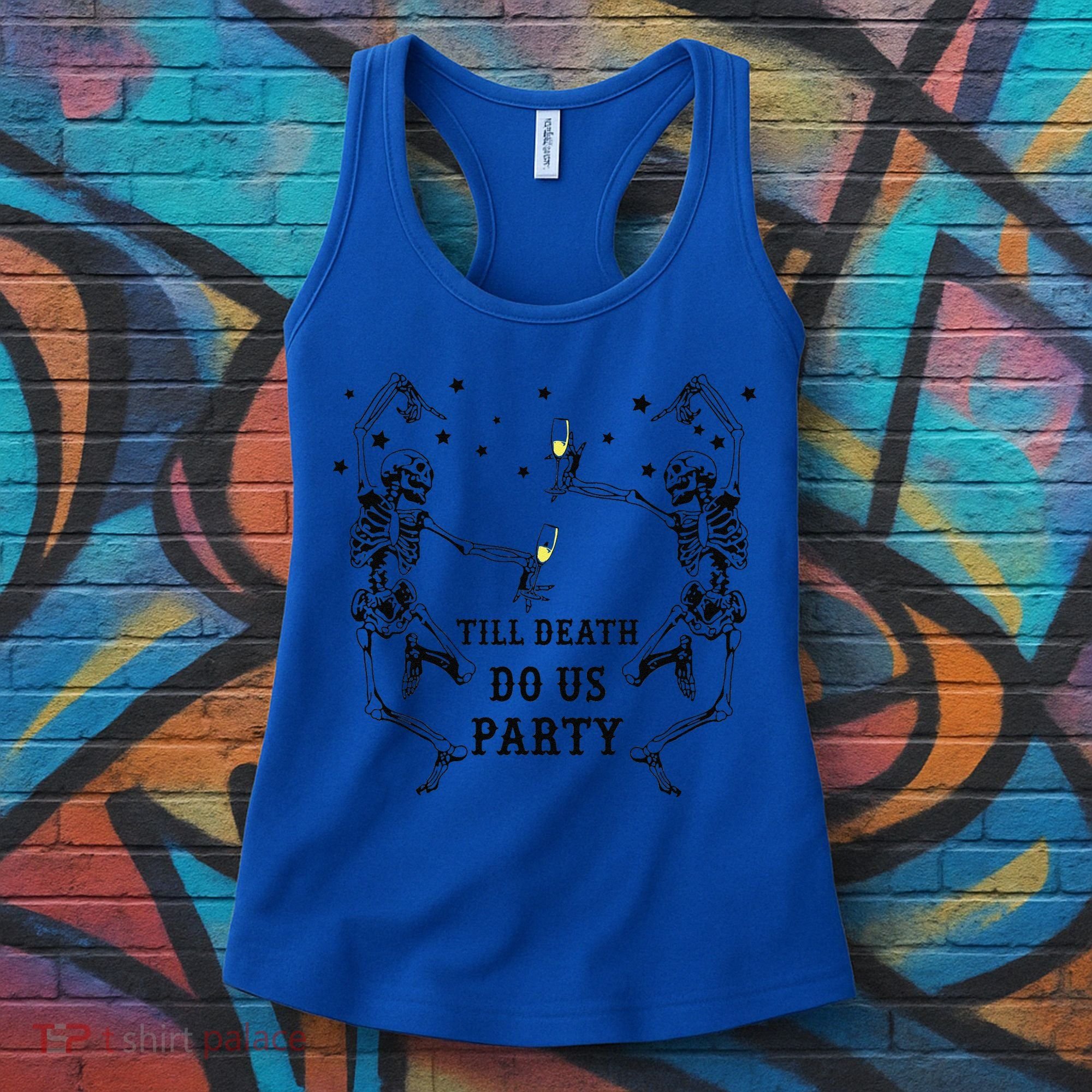 Till Death Do Us Party Skeleton Bridesmaid Bachelorette Women's Tank Top