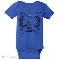 Till Death Do Us Party Skeleton Bridesmaid Bachelorette Baby Bodysuit thumb 0