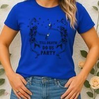 Till Death Do Us Party Skeleton Bridesmaid Bachelorette Women's T-Shirt thumb 2