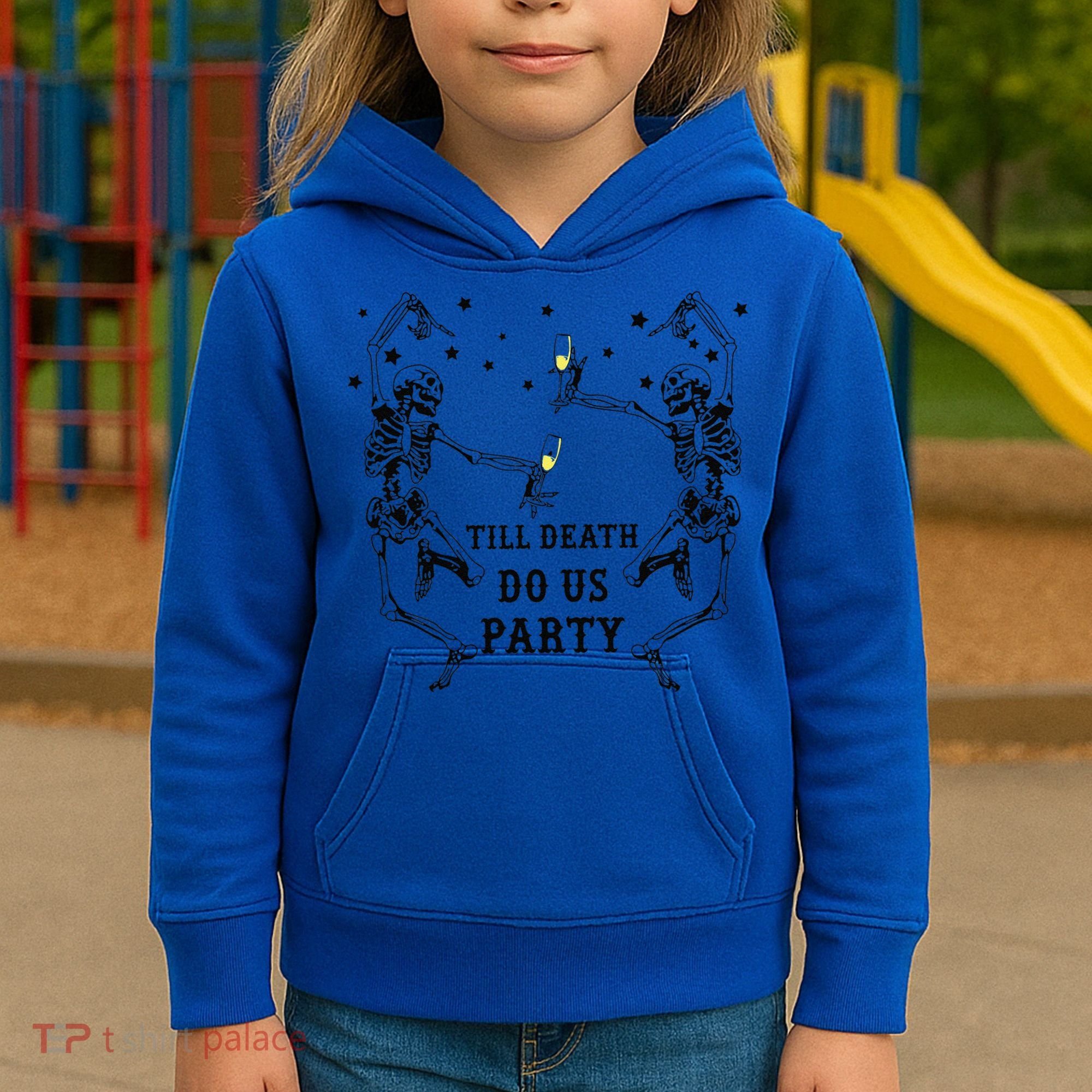 Till Death Do Us Party Skeleton Bridesmaid Bachelorette Kids Hoodie