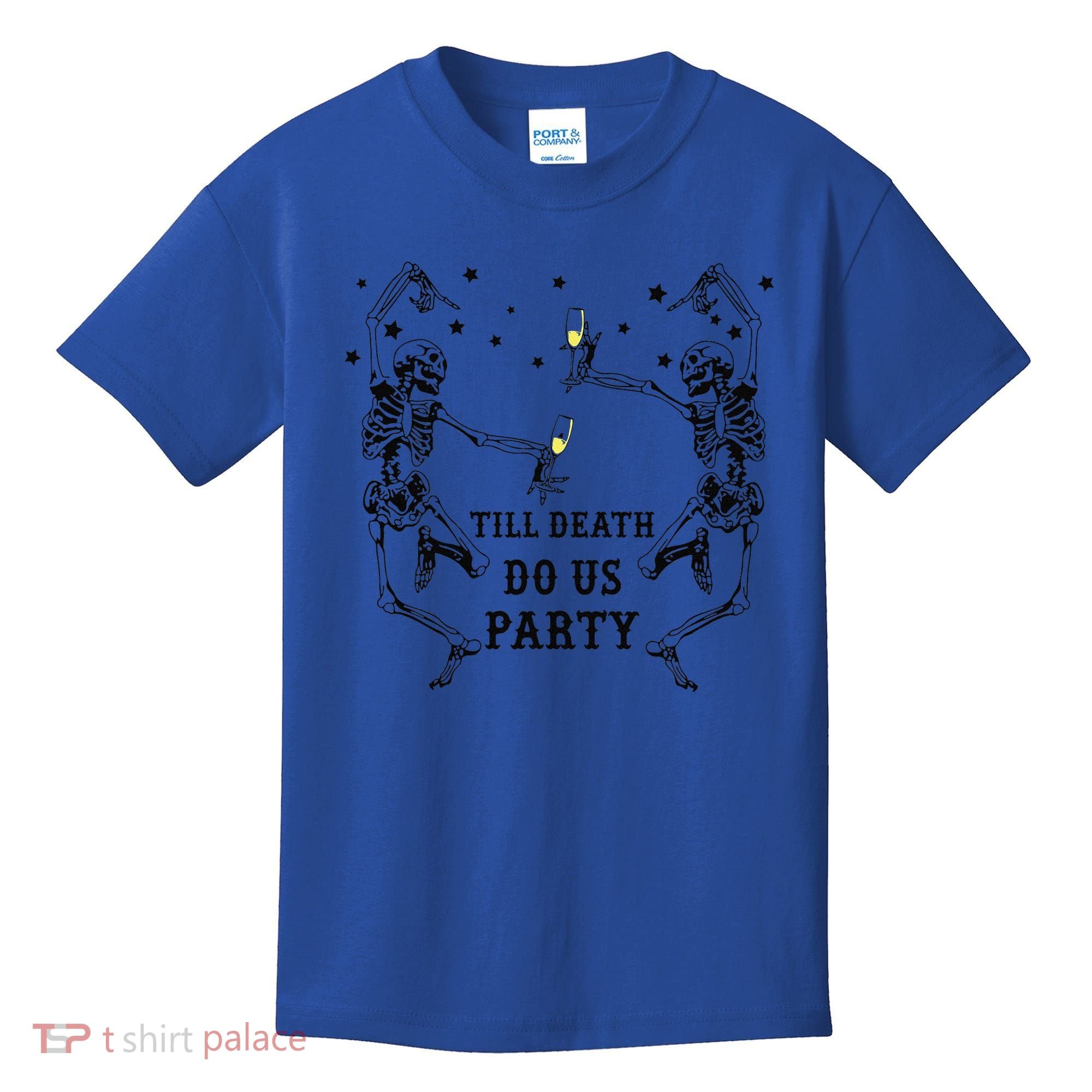 Till Death Do Us Party Skeleton Bridesmaid Bachelorette Kids T-Shirt
