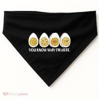 Thanksgiving Dinner Deviled Egg You Know Why Im Here USA-Made Doggie Bandana thumb 0