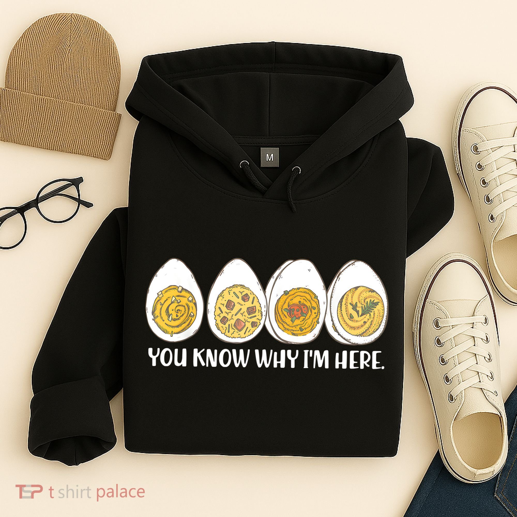 Thanksgiving Dinner Deviled Egg You Know Why Im Here Hoodie