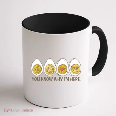 Thanksgiving Dinner Deviled Egg You Know Why Im Here Coffee Mug back