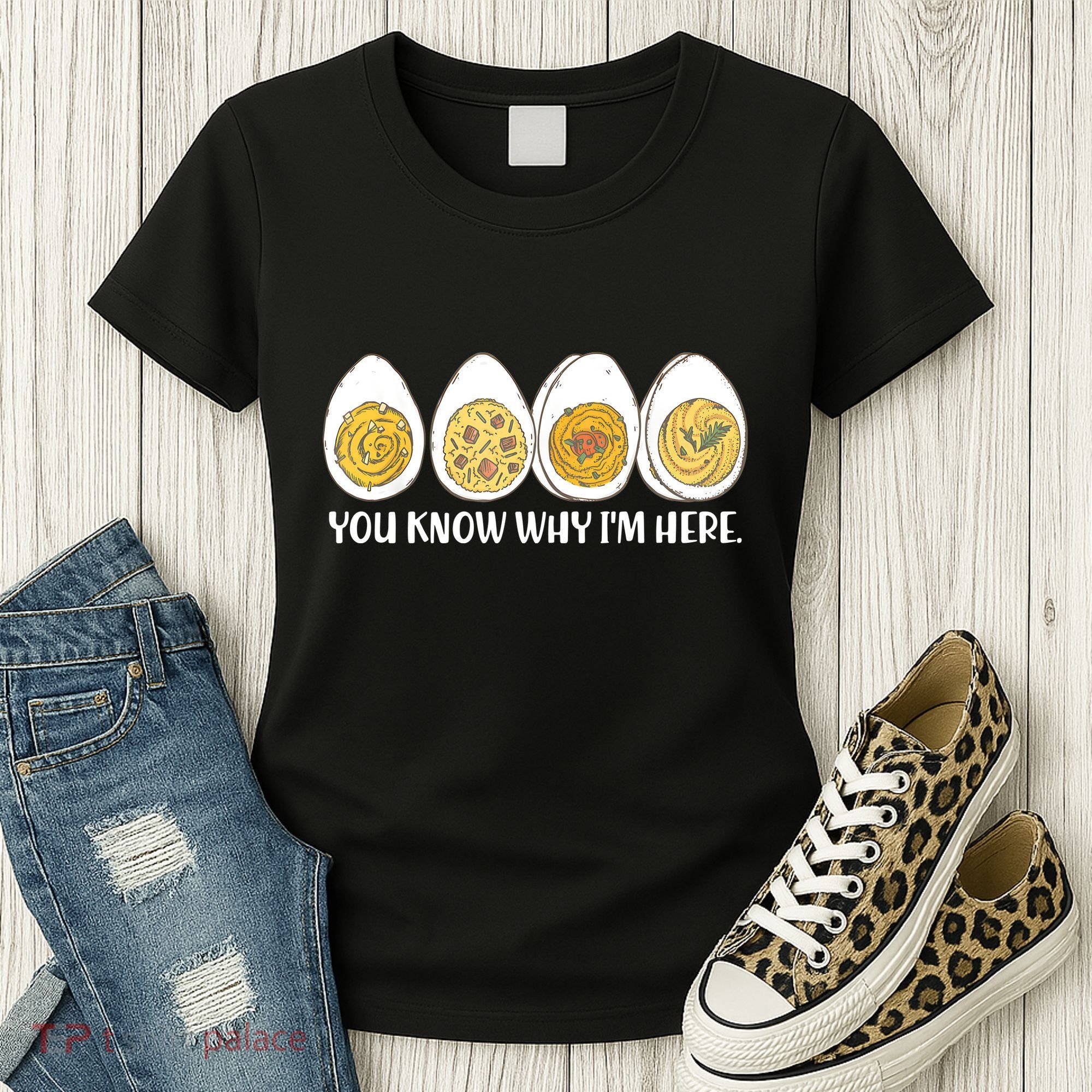 Thanksgiving Dinner Deviled Egg You Know Why Im Here Women's T-Shirt