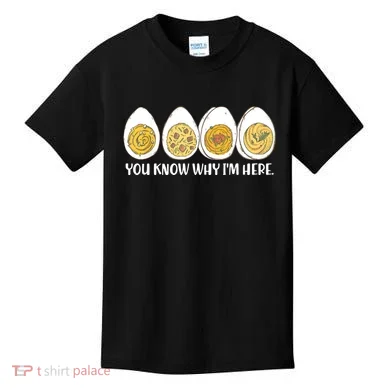 Thanksgiving Dinner Deviled Egg You Know Why Im Here Kids T-Shirt