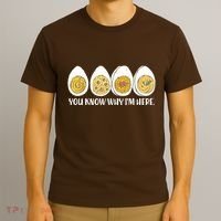 Thanksgiving Dinner Deviled Egg You Know Why Im Here T-Shirt thumb 3