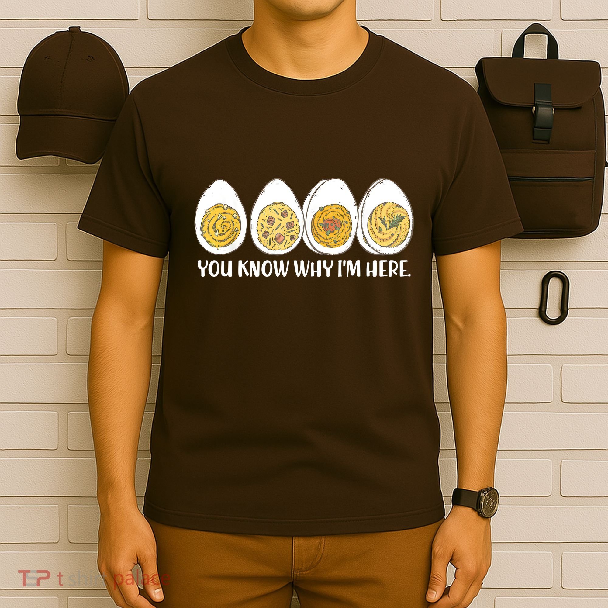 Thanksgiving Dinner Deviled Egg You Know Why Im Here T-Shirt