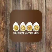 Thanksgiving Dinner Deviled Egg You Know Why Im Here Coaster thumb 0