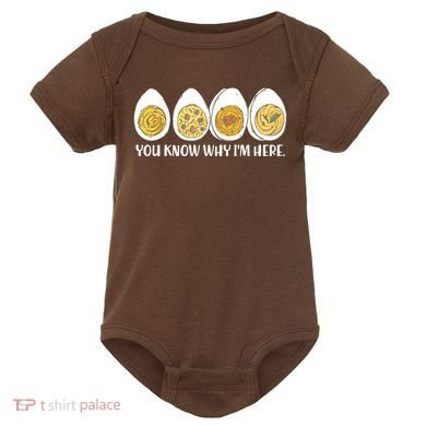 Thanksgiving Dinner Deviled Egg You Know Why Im Here Baby Bodysuit