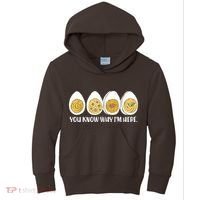 Thanksgiving Dinner Deviled Egg You Know Why Im Here Kids Hoodie thumb 0