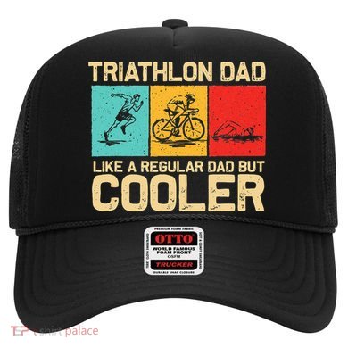 Triathlon Design Dad Swim Bike Run Triathletes Hat