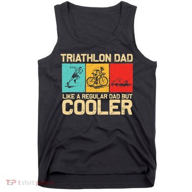Triathlon Design Dad Swim Bike Run Triathletes Tank Top
