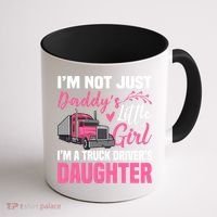 Truck Driver Daughter Cute Of Trucker Daddy Great Gift Coffee Mug thumb 1