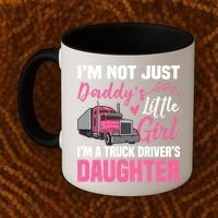 Truck Driver Daughter Cute Of Trucker Daddy Great Gift Coffee Mug thumb 2